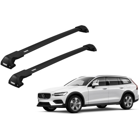 Barras THULE EDGE Flush para autos VOLVO V60 Cross Country desde 2019 - 2024 negro
