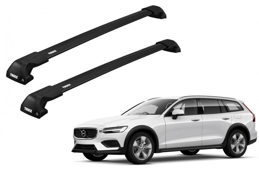 Barras THULE EDGE Flush para autos VOLVO V60 Cross Country desde 2019 - 2024 negro