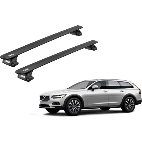 Barras THULE EVO WingBar para autos VOLVO V90 Cross Country desde 2017 - 2022 negro