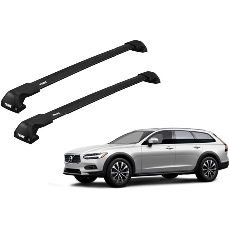 Barras THULE EDGE Flush para autos VOLVO V90 Cross Country desde 2017 - 2022 negro