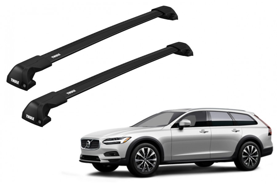 Barras THULE EDGE Flush para autos VOLVO V90 Cross Country desde 2017 - 2022 negro