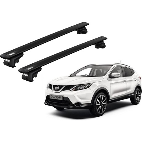 Barras THULE EVO WingBar para autos NISSAN Qashqai 2014 a 2022 negro