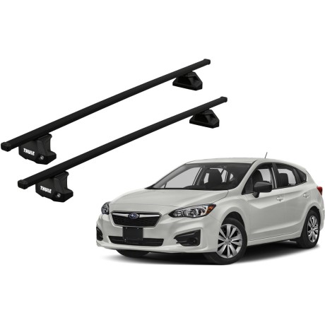 Barras THULE EVO SquareBar para autos SUBARU Impreza 2012 a 2016