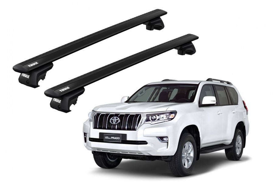 Barras THULE EVO WingBar para autos TOYOTA Land Cruiser Prado desde 2009 al 2023 negro