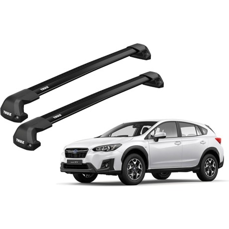 Barras THULE EDGE Flush para autos SUBARU XV 2012 a 2017 negro