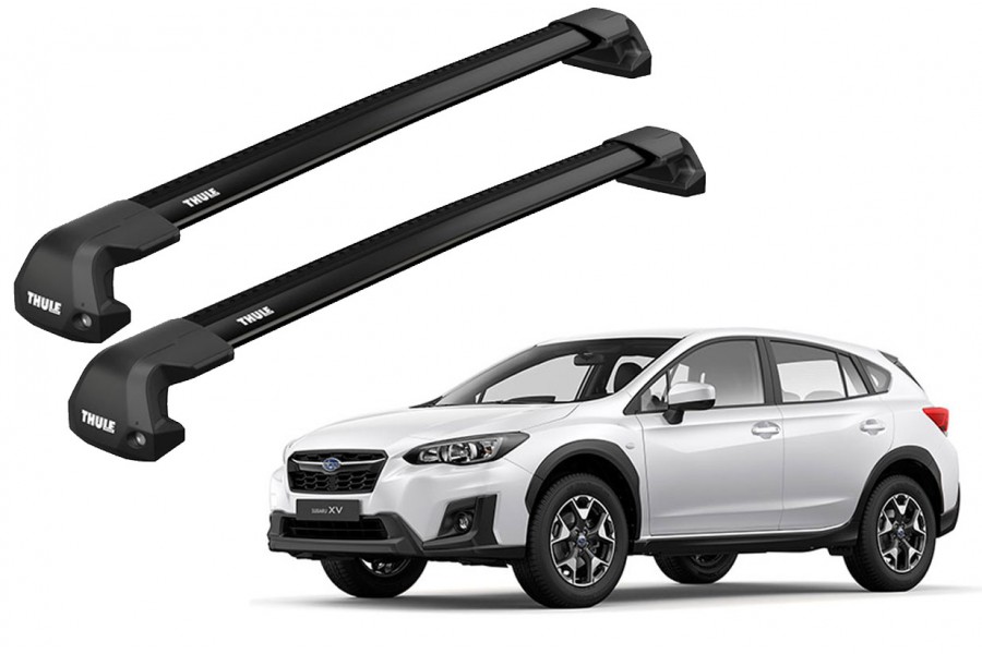 Barras THULE EDGE Flush para autos SUBARU XV 2012 a 2017 negro