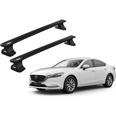 Barras THULE WingBar para autos MAZDA 6 desde 2013 negro