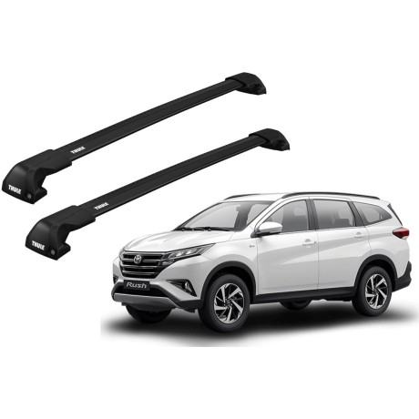 Barras THULE EDGE Flush para autos TOYOTA Rush desde 2018-2024 negro