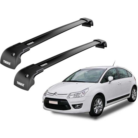 Barras THULE EDGE para autos CITROEN C4 2005 a 2010 negro