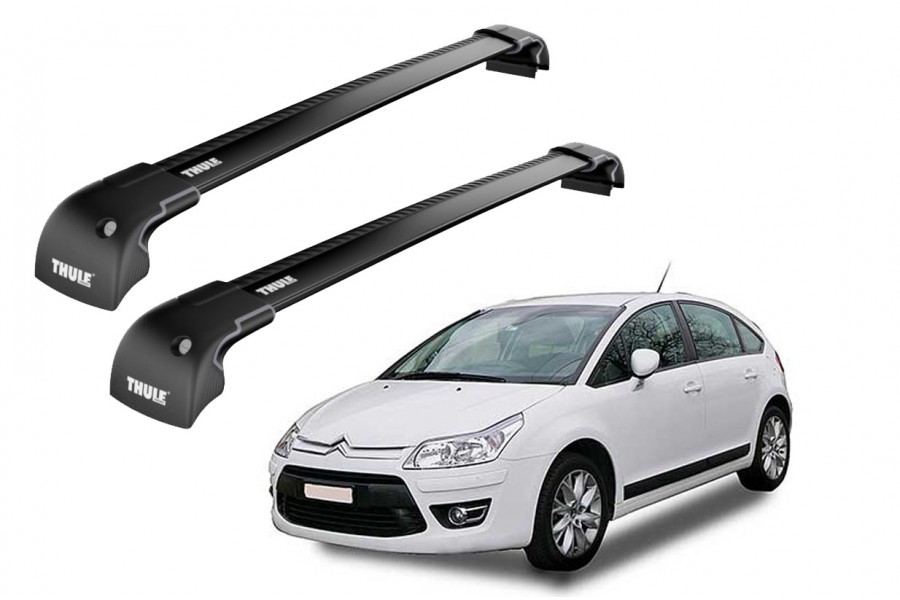 Barras THULE EDGE para autos CITROEN C4 2005 a 2010 negro