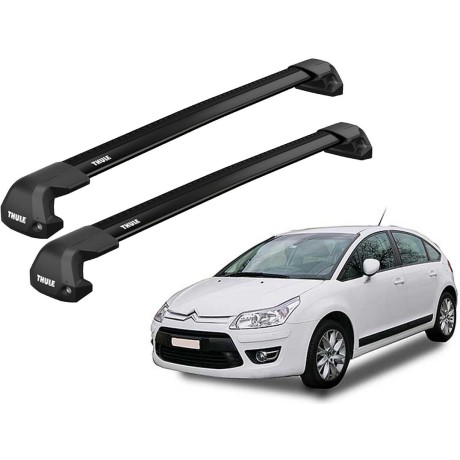 Barras THULE EDGE FLUSH para autos CITROEN C4 2005 a 2010 negro