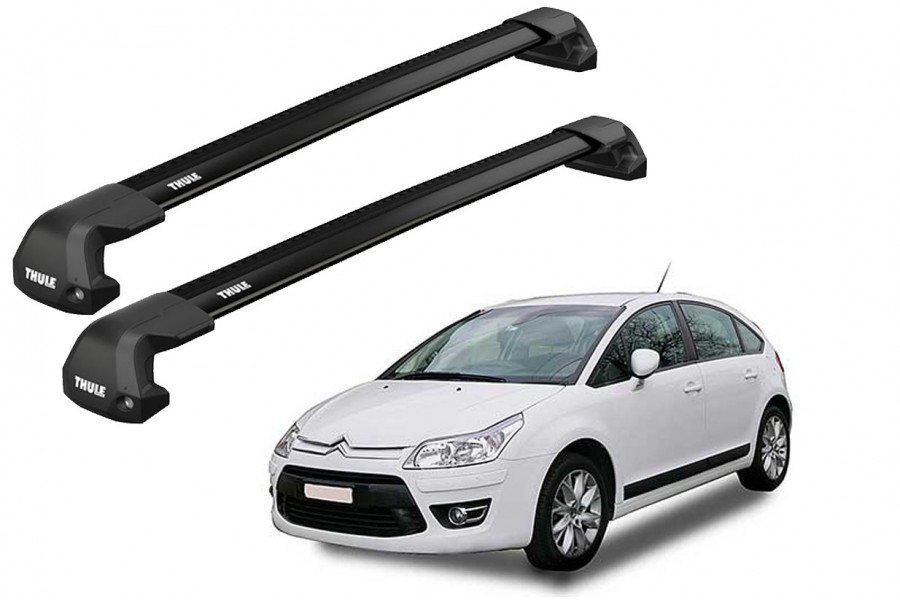 Barras THULE EDGE FLUSH para autos CITROEN C4 2005 a 2010 negro
