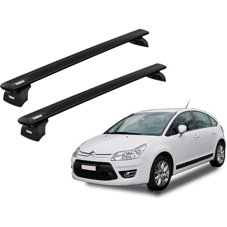 Barras THULE WingBar para autos CITROEN C4 2005 a 2010 negro