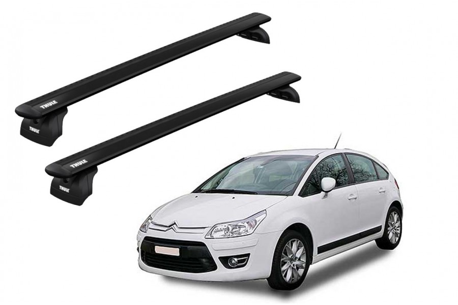 Barras THULE WingBar para autos CITROEN C4 2005 a 2010 negro