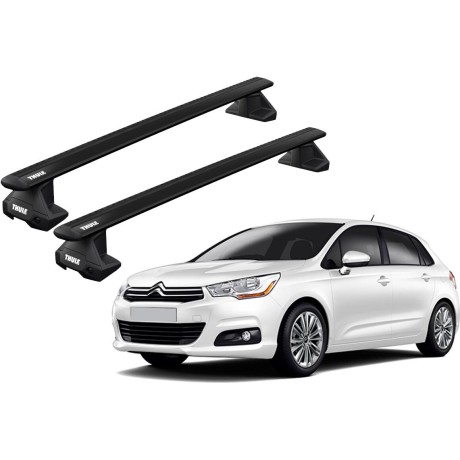 Barras THULE EVO WingBar para autos CITROEN C4 2010 a 2018 negro