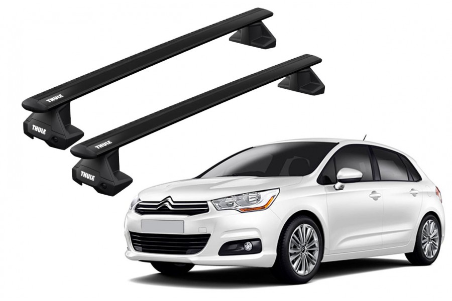 Barras THULE EVO WingBar para autos CITROEN C4 2010 a 2018 negro