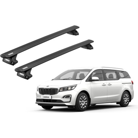 Barras THULE EVO WingBar para autos KIA Carnival  2015 a 2021 negro