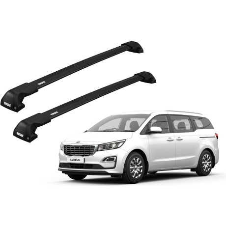 Barras THULE EDGE Flush para autos KIA Carnival  2015 a 2021 negro