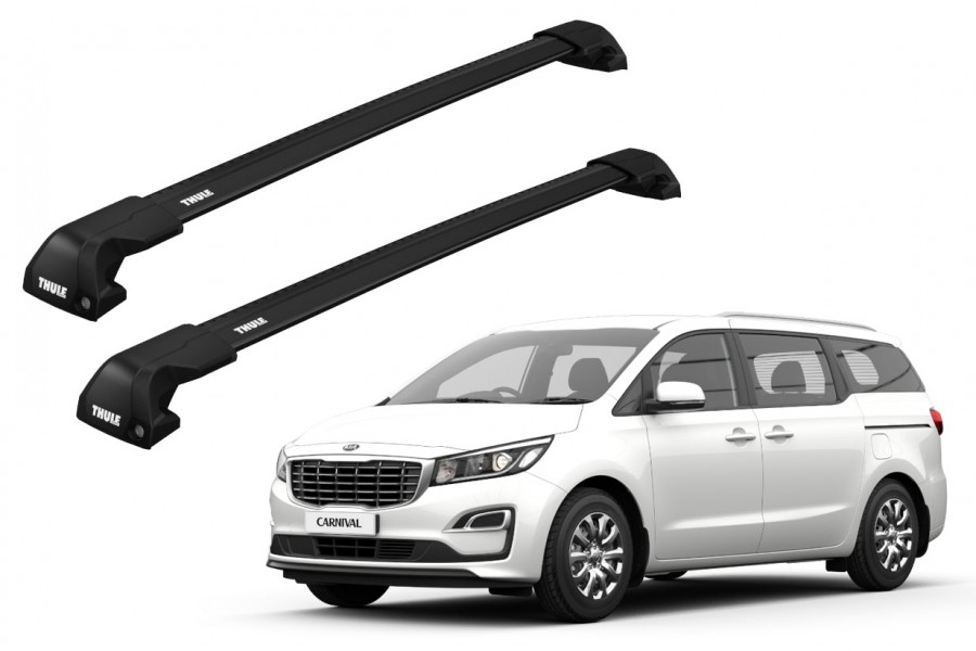 Barras THULE EDGE Flush para autos KIA Carnival  2015 a 2021 negro