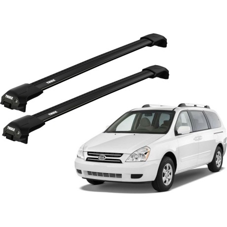 Barras THULE EDGE Flush para autos KIA Carnival 2006 a 2014 negro