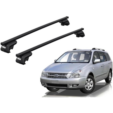 Barras THULE EVO SquareBar para autos KIA Carnival 1998 a 2005