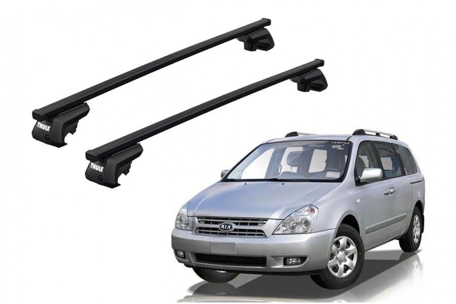 Barras THULE EVO SquareBar para autos KIA Carnival 1998 a 2005