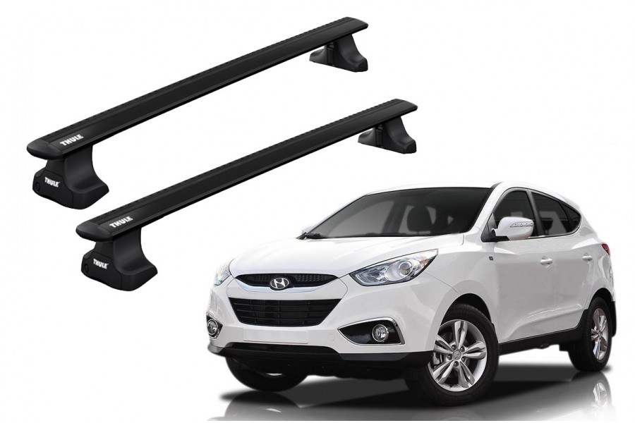 Barras THULE WingBar para autos HYUNDAI IX35 desde 2010 a 2015 negro
