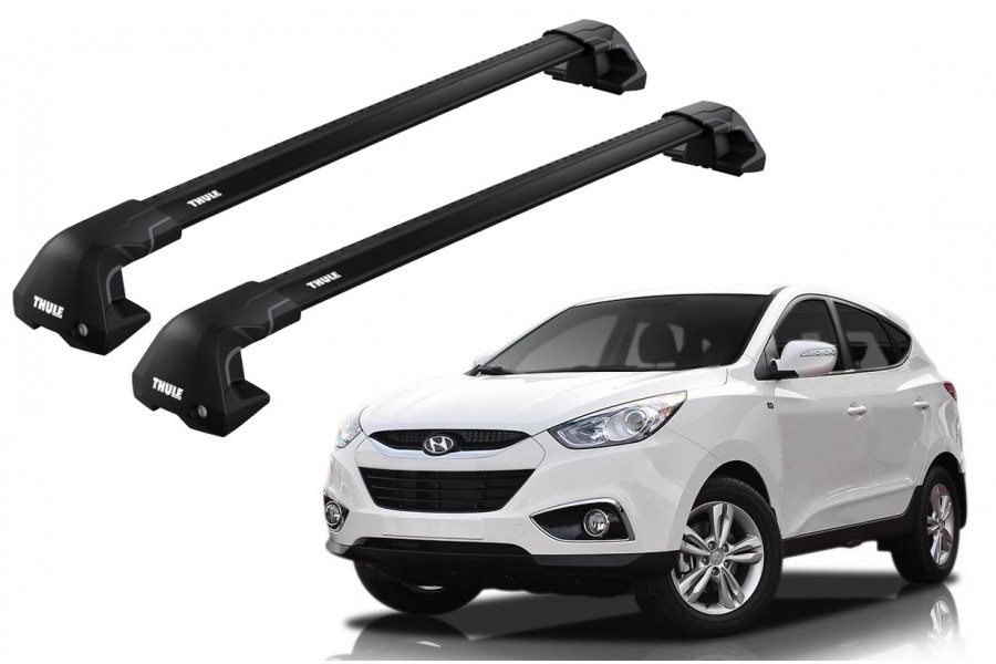 Barras THULE EDGE Flush para autos HYUNDAI ix35 2010 a 2015 negro