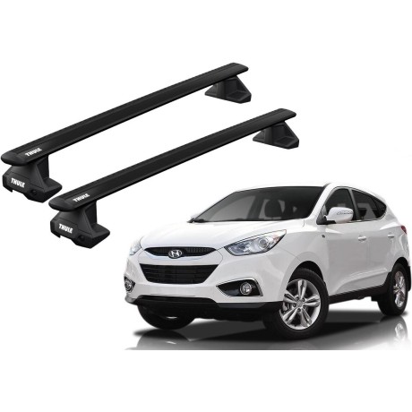 Barras THULE EVO WingBar para autos HYUNDAI ix35 2010 a 2015 negro