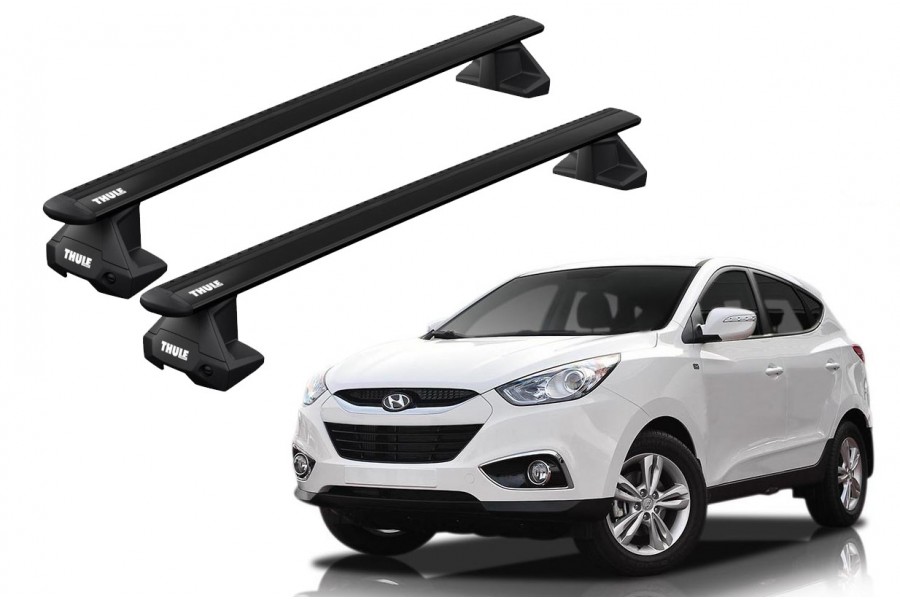 Barras THULE EVO WingBar para autos HYUNDAI ix35 2010 a 2015 negro