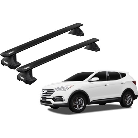 Barras THULE EVO WingBar para autos HYUNDAI Santa Fe 2016 a 2018 negro
