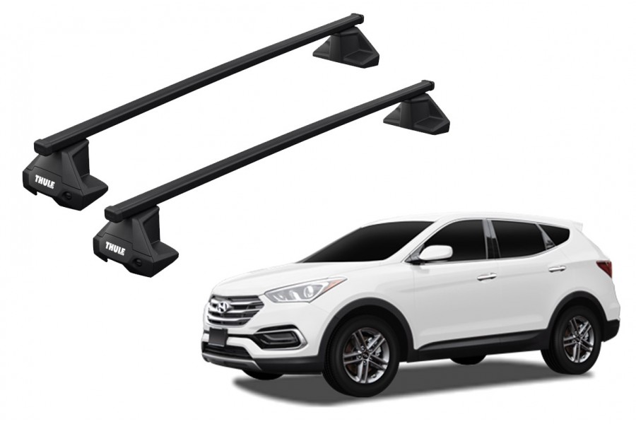 Barras THULE EVO SquareBar para autos HYUNDAI Santa Fe 2016 a 2018