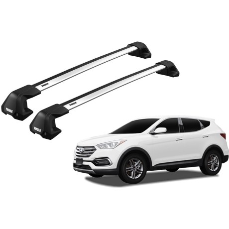 Barras THULE EDGE Flush para autos HYUNDAI Santa Fe 2016 a 2018
