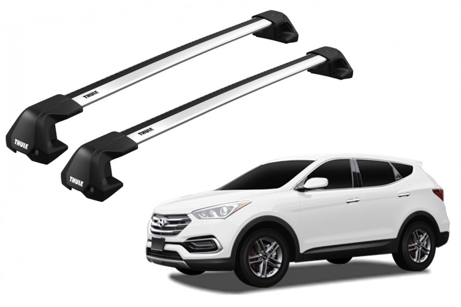 Barras THULE EDGE Flush para autos HYUNDAI Santa Fe 2016 a 2018
