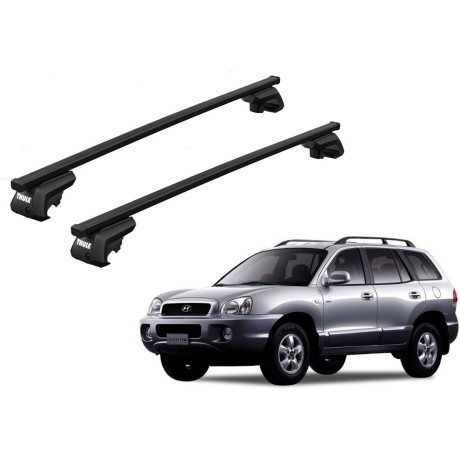 Barras THULE EVO SquareBar para autos HYUNDAI Santa Fe 2000 a 2005