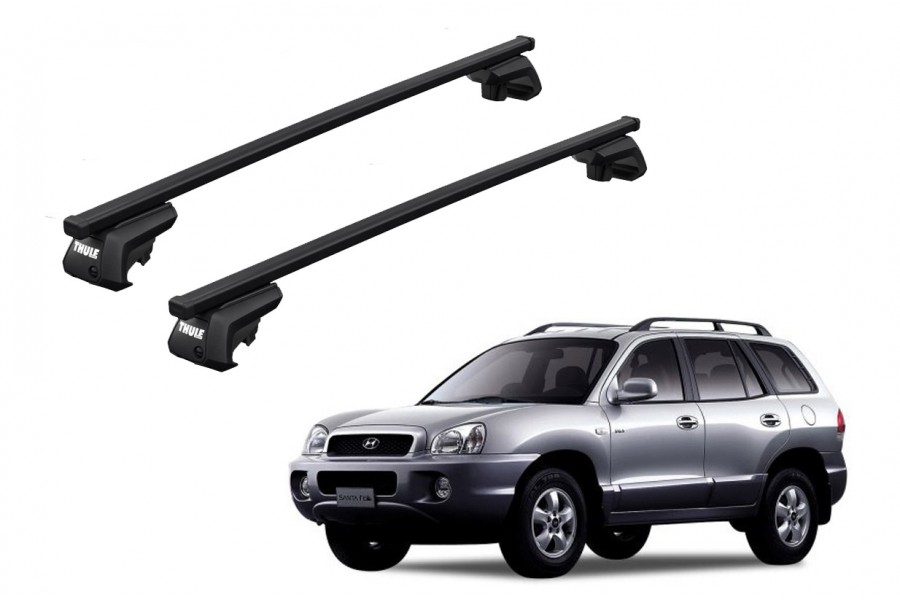 Barras THULE EVO SquareBar para autos HYUNDAI Santa Fe 2000 a 2005