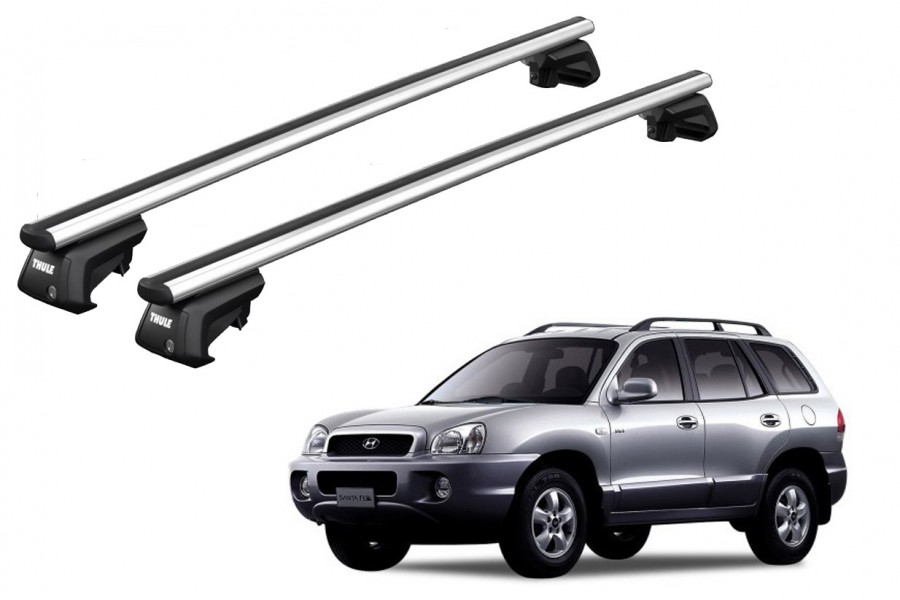 Barras THULE SmartRack XT AluBar para autos HYUNDAI Santa Fe 2000 a 2005