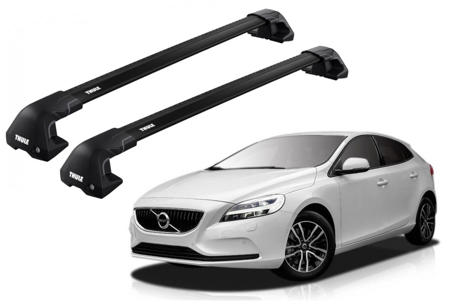 Barras THULE EDGE Flush para autos VOLVO V40 desde 2012 al 2019 negro