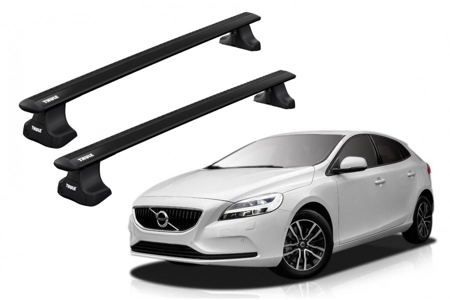 Barras THULE WingBar para autos VOLVO V40 desde 2012 al 2019 negro