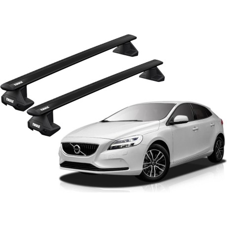 Barras THULE EVO WingBar para autos VOLVO V40 desde 2012 al 2019 negro