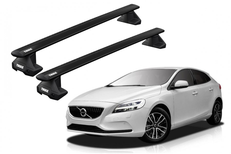 Barras THULE EVO WingBar para autos VOLVO V40 desde 2012 al 2019 negro