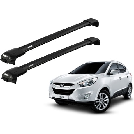 Barras THULE EDGE Flush para autos HYUNDAI ix35 2010 a 2015 negro