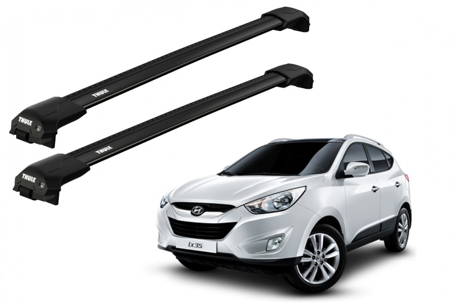 Barras THULE EDGE Flush para autos HYUNDAI ix35 2010 a 2015 negro