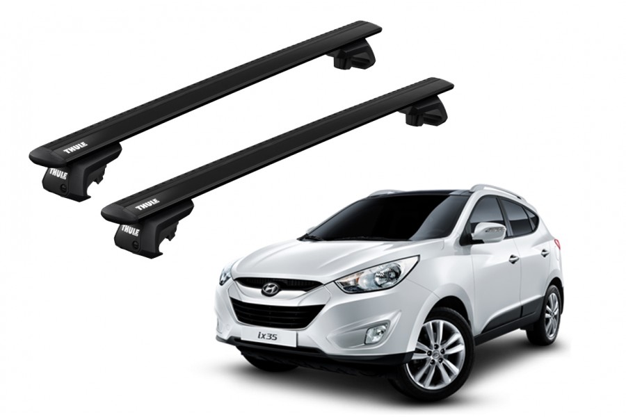 Barras THULE EVO WingBar para autos HYUNDAI ix35 2010 a 2015 negro