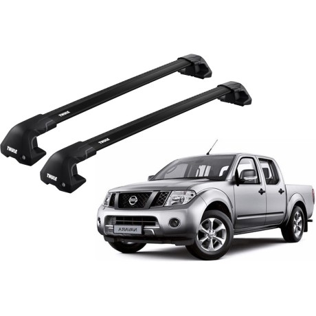 Barras THULE EDGE Flush para camioneta NISSAN Navara (D40) 2005 a 2015 negro