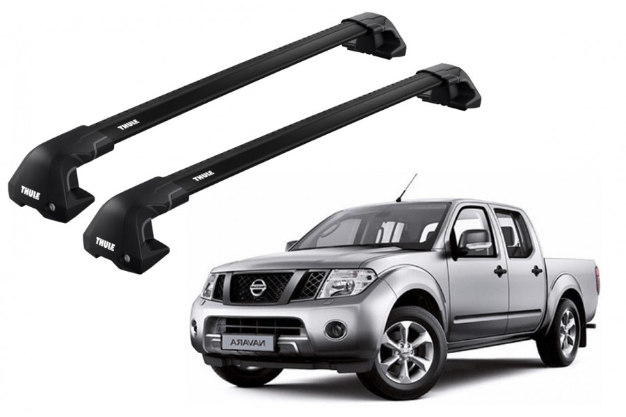 Barras THULE EDGE Flush para camioneta NISSAN Navara (D40) 2005 a 2015 negro