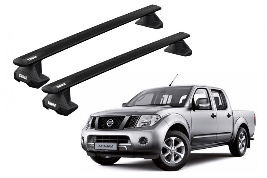 Barras THULE EVO WingBar para camioneta NISSAN Navara (D40) 2005 a 2015 negro