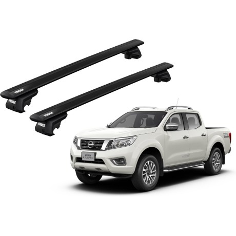 Barras THULE EVO WingBar para camioneta NISSAN Navara (D40) 2005 a 2015 negro