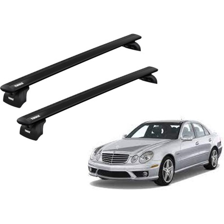 Barras THULE WingBar para autos MERCEDES BENZ E-Class (W211) 2002 a 2009 negro