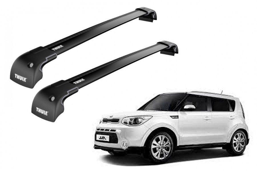 Barras THULE EDGE para autos KIA Soul 2014 a 2016 negro